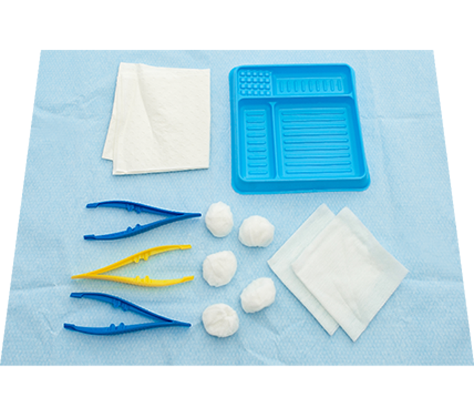 Basic Dressing Pack with Non-Woven Swabs and Balls Dispenser