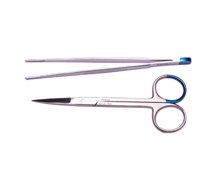 Suture Removal Pack with Iris Scissors and Dressing Forceps