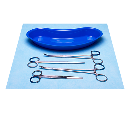 Delivery Set with Crile-Rankin Haemostatic Curved Forceps