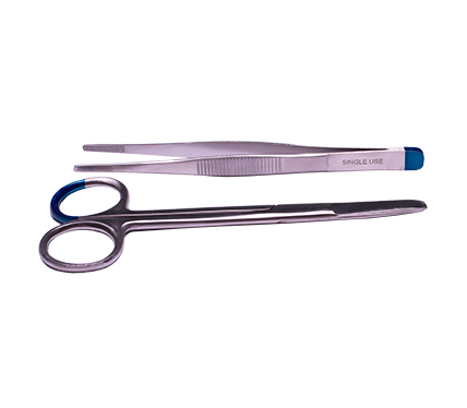 Suture Pack with Wagner Scissors and Dressing Forceps