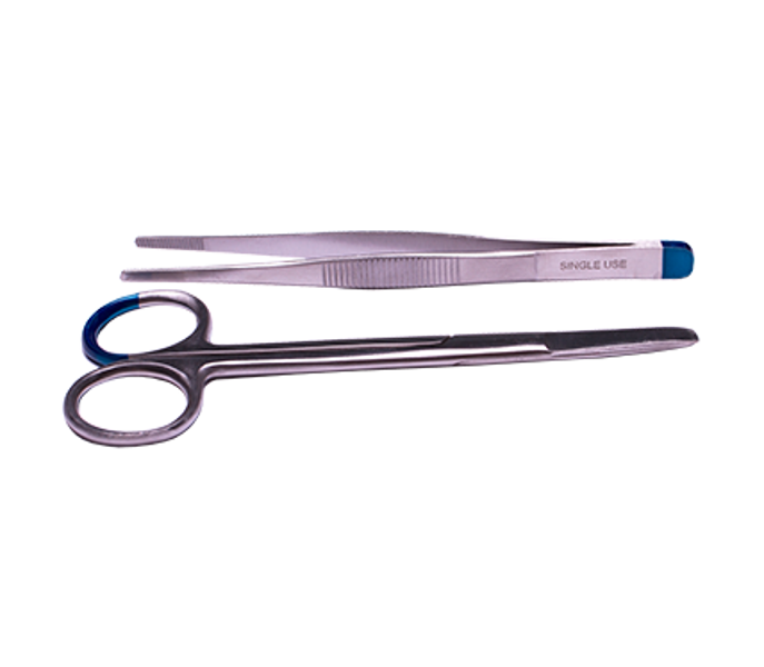 Suture Pack with Wagner Scissors and Dressing Forceps