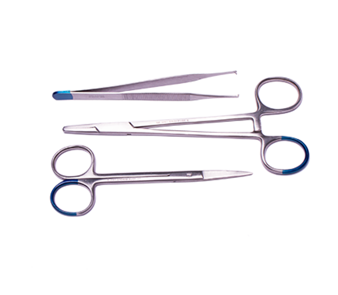 Sulture Pack With Scissors Forceps and Needle Holder