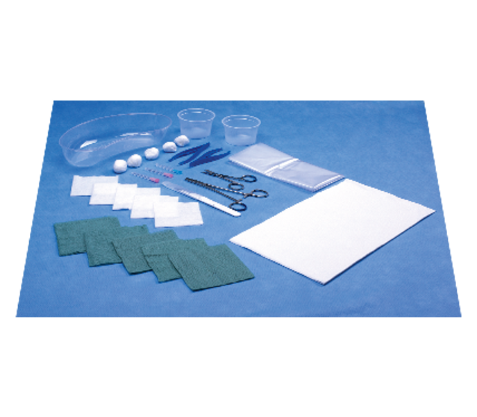 CVC Pack with Plastic Drape  and Surgical Blade