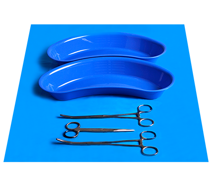 Delivery Set with Rochester-Pean Haemonstatic Forceps