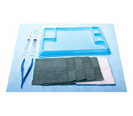Anaesthetic Pack with Epidural Drape Needles and Syringe