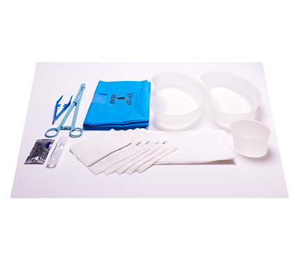 Catheter Pack with Rampley Forcep and Lubricating Jelly