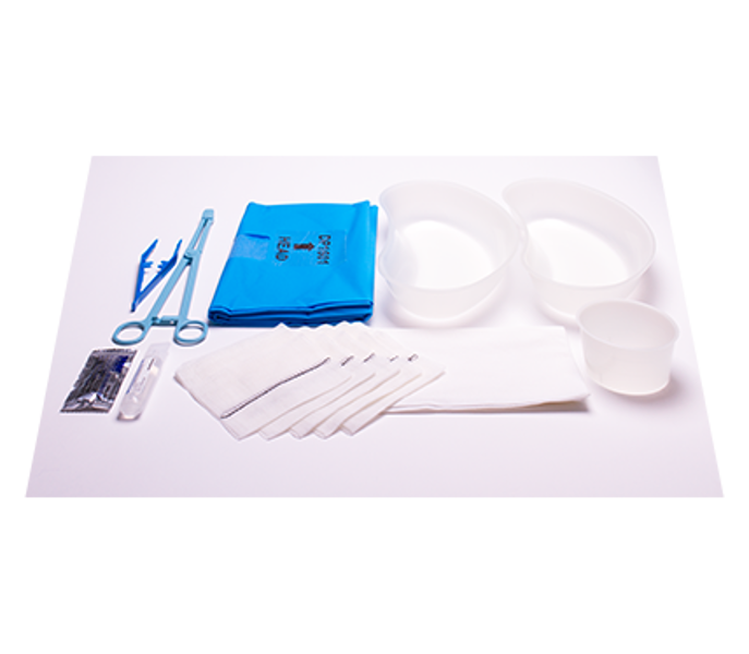 Catheter Pack with Rampley Forcep and Lubricating Jelly