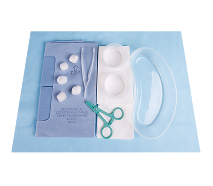 Catheter Pack with Drape Catheter