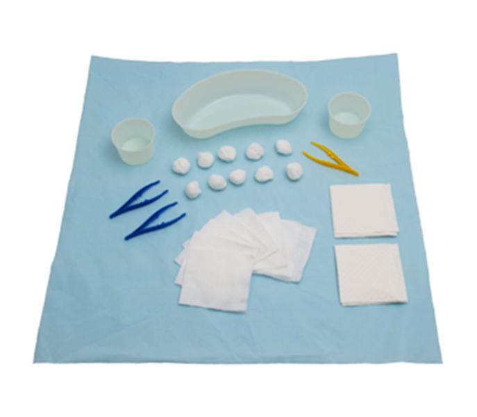 Basic Dressing Pack with Kidney Dish and Gallipot Peel Pack