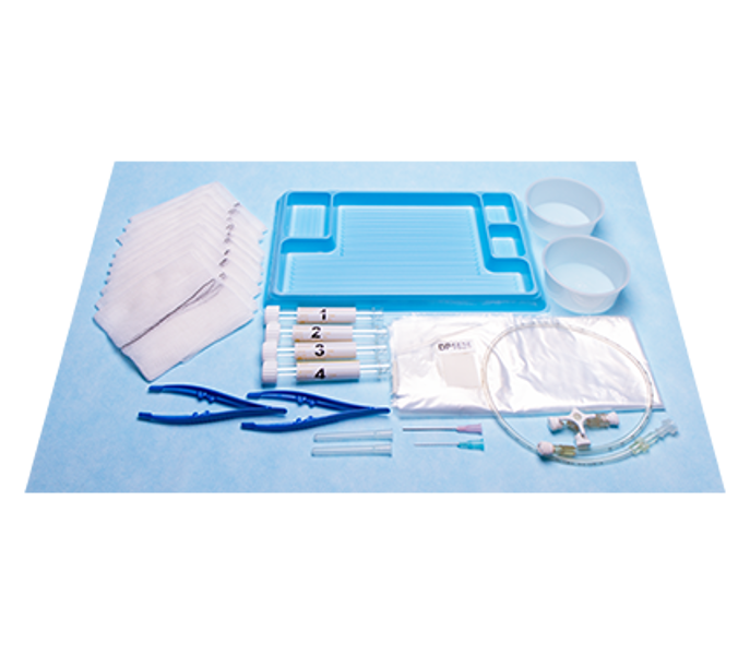 Lumbar Puncture Kit with Specimen Tubes Syringe Needles Plastic Drape and Spinal Manometer