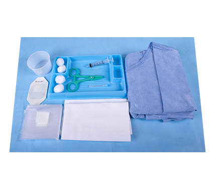 Epidural Pack with Tray with 4 Compartments
