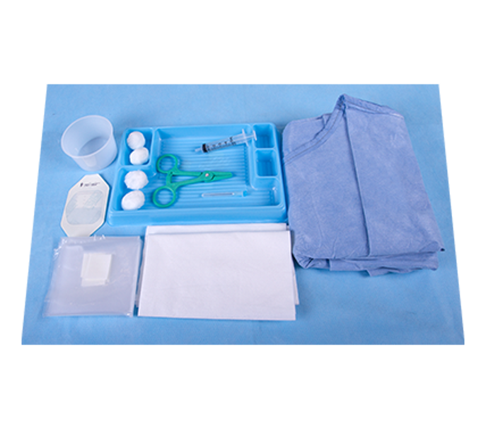 Epidural Pack with Tray with 4 Compartments