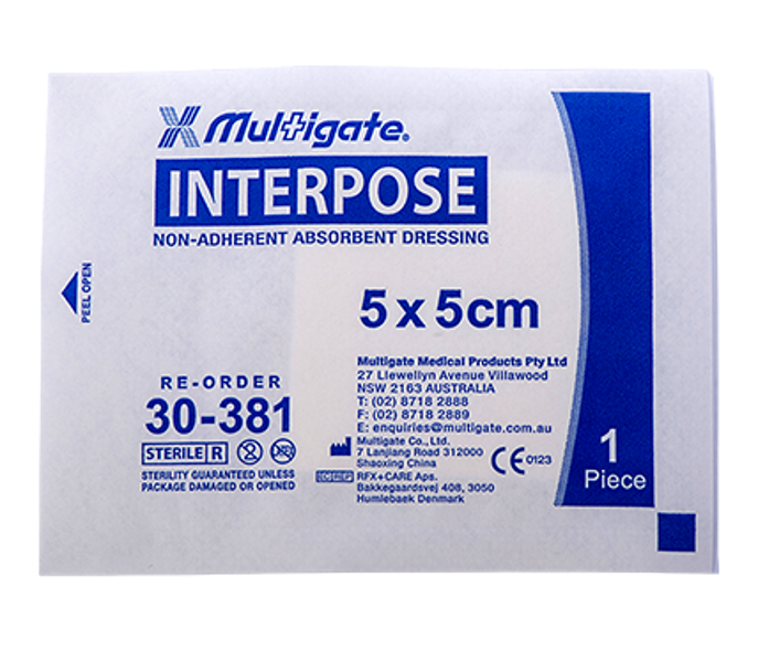 Interpose Non-Adherent Dressing 5cm x 5cm - Multigate