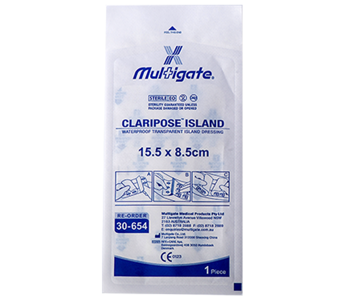 Claripose Adhesive Island Dressing 15.5cm x 8.5cm - Multigate