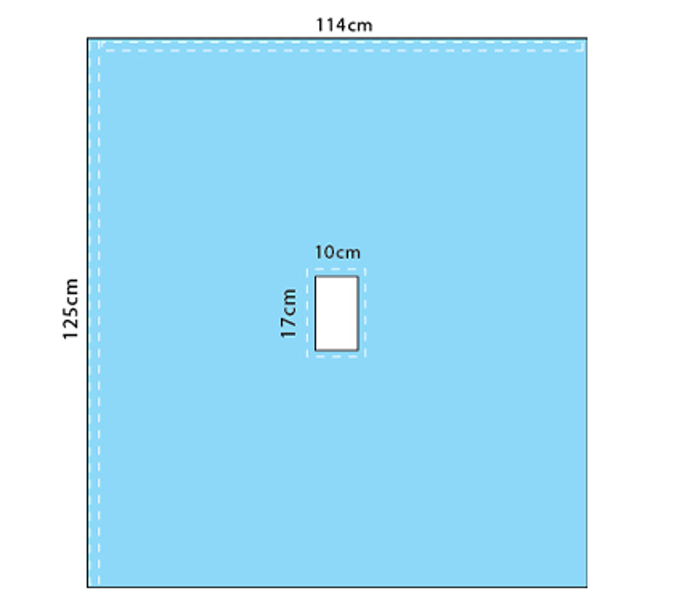 Impervious Epidural Drape with Adhesive Rectangle Aperture