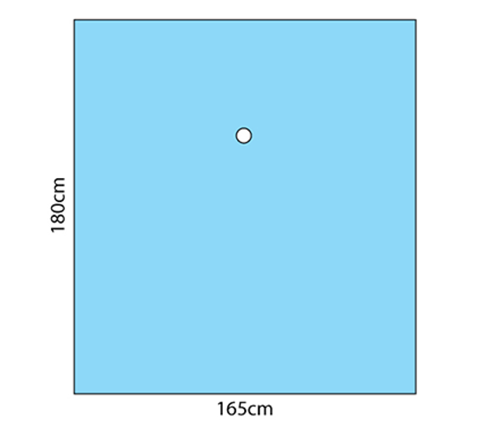 Ophthalmic Drape with Round Aperture