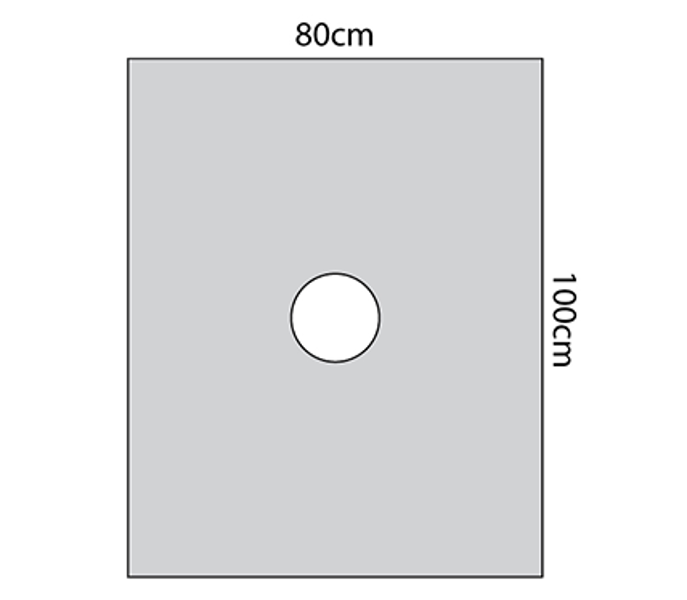 Impervious Epidural Drape with Adhesive Round Aperture