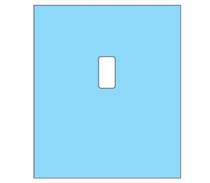 Catheter Drape with Rectangle Aperture