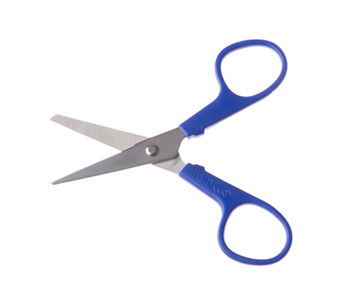 Plastic Handle Universal Scissors - Sharp-Blunt Straight 11.5cm