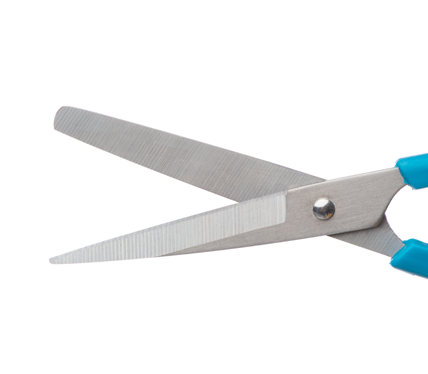 Multigate Universal Scissors - Sharp-Blunt Straight with Blue Plastic Handle