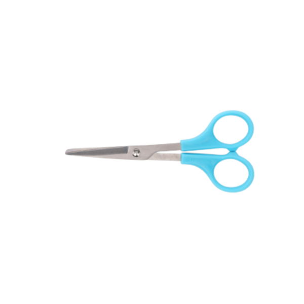 Universal Scissors - Sharp-Blunt Straight with Blue Plastic Handle