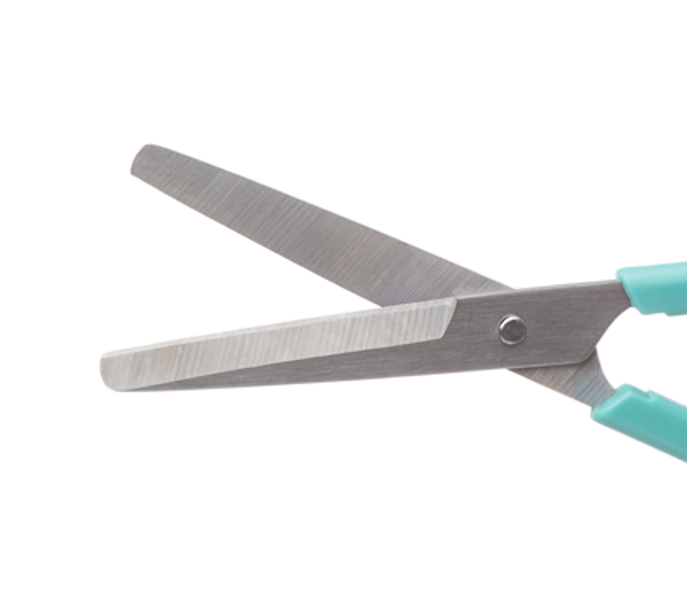 Multigate Universal Scissors - Blunt-Blunt Straight with Aqua Plastic Handle