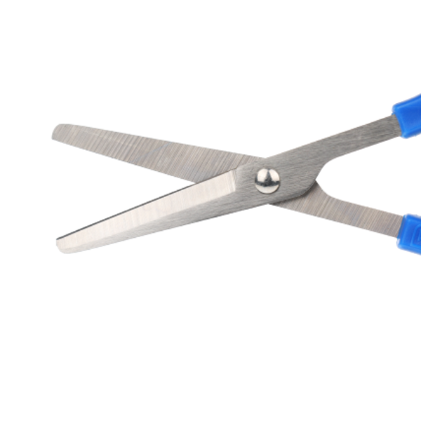 13cm Universal Scissors - Blunt-Blunt Straight with Aqua Plastic Handle