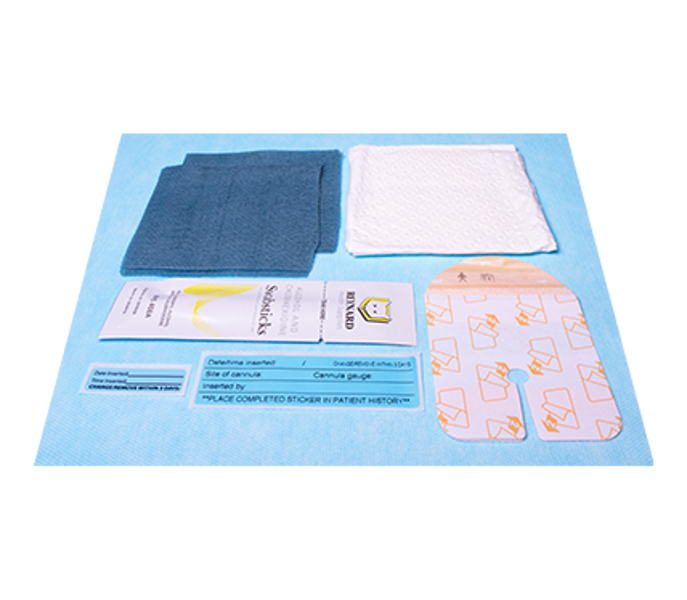 IV Start Pack with IV Cannulation Site and Record Labels IV 3000 Dressing and Swabstick