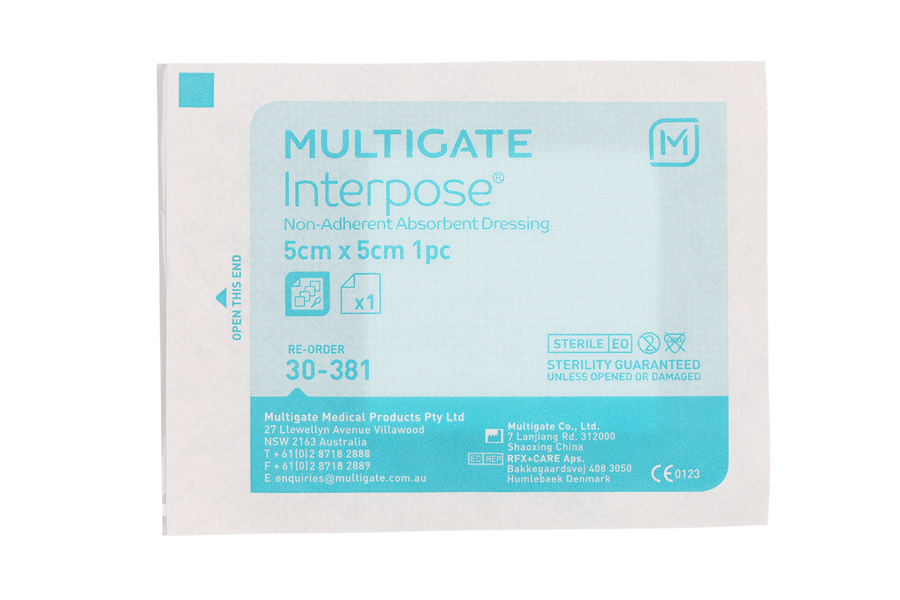 Interpose Non-Adherent Dressing 5cm x 5cm - Multigate