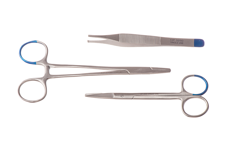 Sulture Pack with Wagner Sharp-Blunt Adson Tissue Forceps and Mayo Hegar Needle Holder